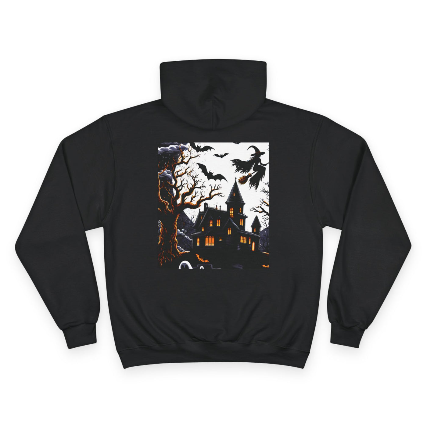 Halloween Champion Hoodie, Spooky Sweatshirt, Fall Fashion, Cozy Gift, Unisex Hoodie, Ghost and Pumpkin Design