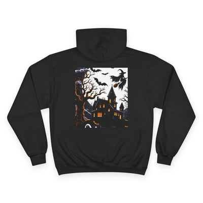 Halloween Champion Hoodie, Spooky Sweatshirt, Fall Fashion, Cozy Gift, Unisex Hoodie, Ghost and Pumpkin Design