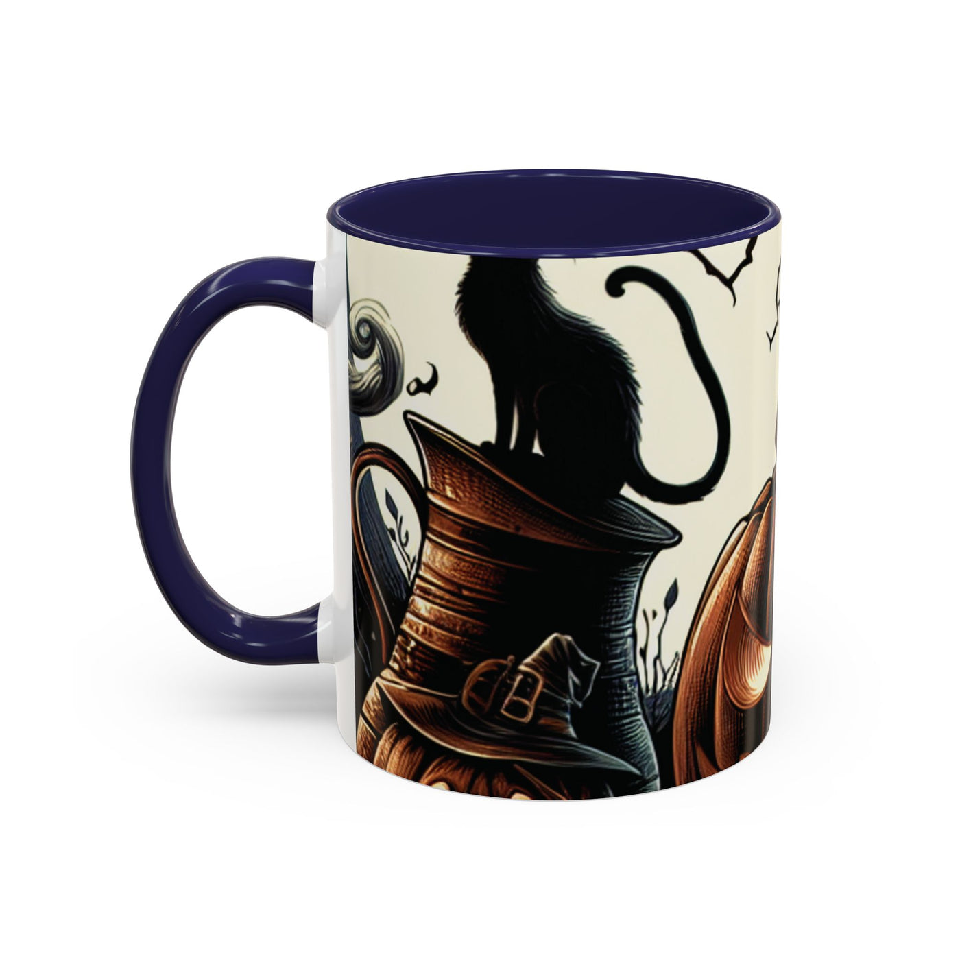 Halloween Pumpkin Accent Coffee Mug - Spooky Decor, Autumn Gift, Hot Beverage Cup, Halloween Party, Cozy Vibe