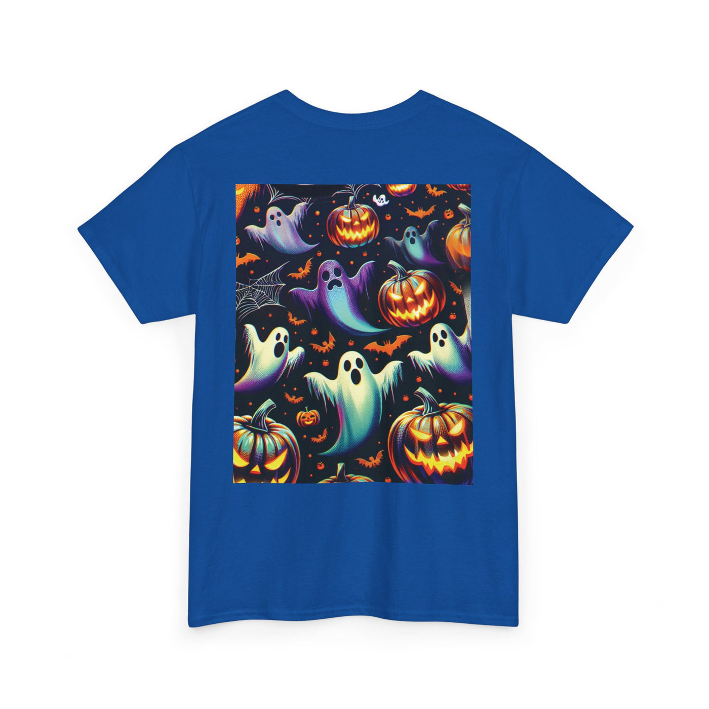 Halloween Unisex Heavy Cotton Tee | Spooky Ghost and Witch Design | Autumn Apparel, Pumpkin Shirt, Trick or Treat Wear, Fall Fashion