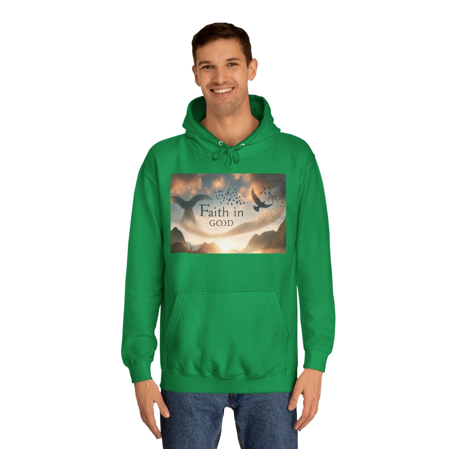 Spiritual Love College Hoodie, Unisex Hoodie, Faith Apparel, Inspirational Gifts, Cozy College Wear, God Love Hoodie