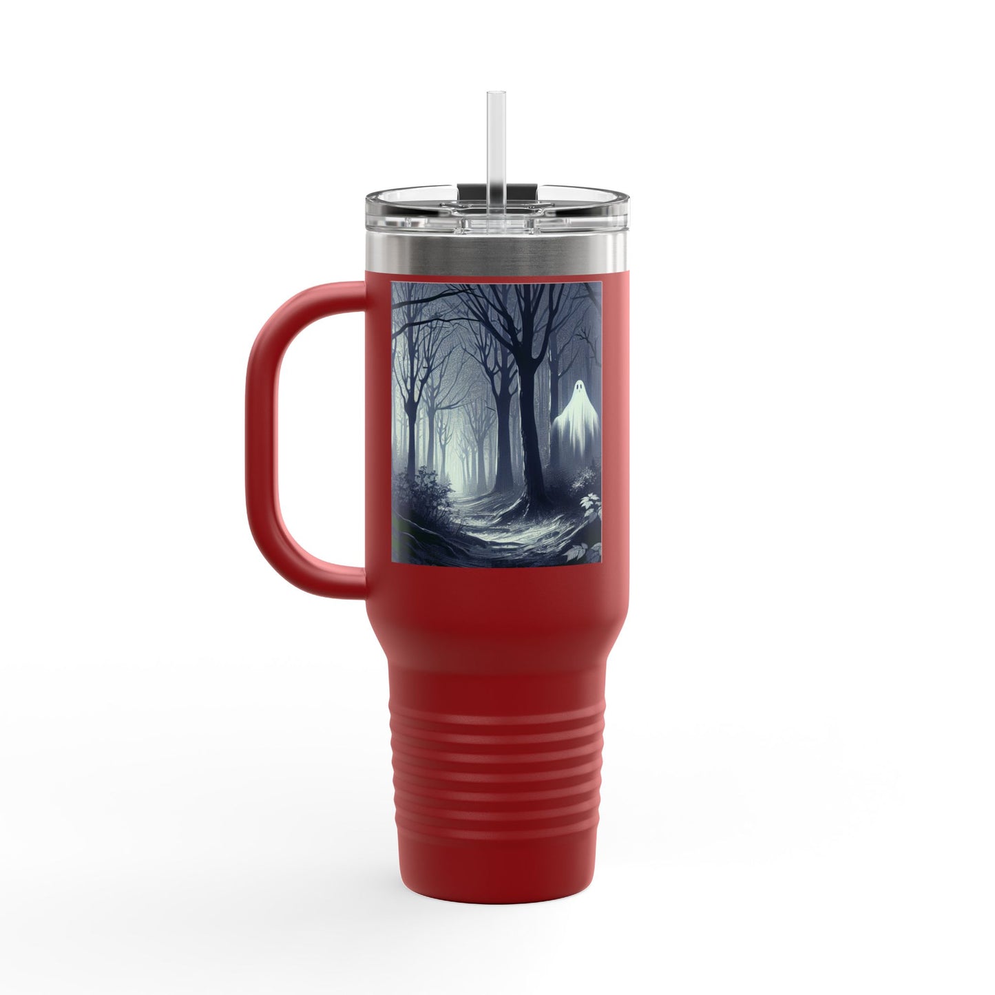 Spooky Skull Insulated Travel Mug | 40oz | Halloween Coffee Cup, Unique Gift for Goth Lovers, Ice Water Tumbler, Reusable Drinkware