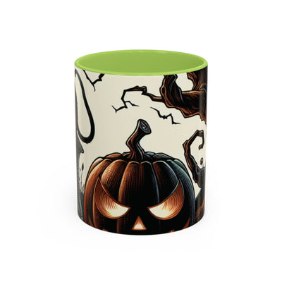 Halloween Pumpkin Accent Coffee Mug - Spooky Decor, Autumn Gift, Hot Beverage Cup, Halloween Party, Cozy Vibe