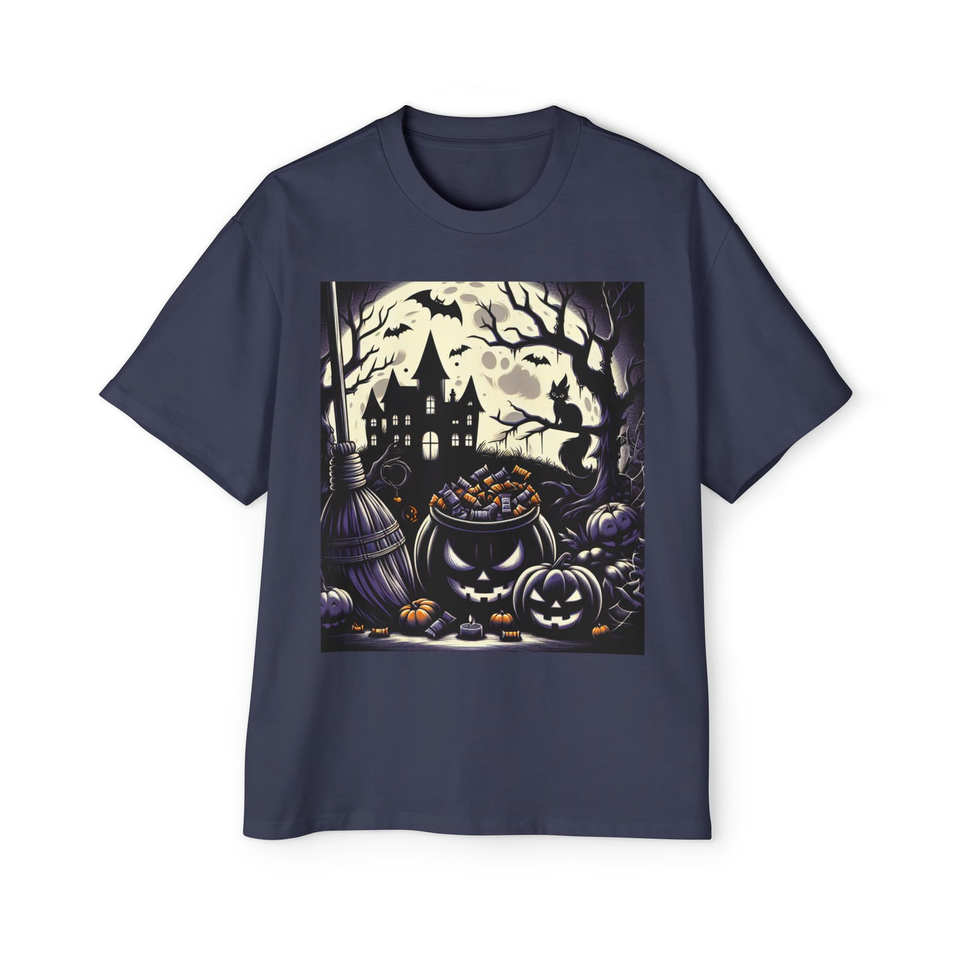 Stylish Halloween Oversized Tee, Spooky, Halloween Apparel, Unisex T-shirt, Trick-or-Treat Shirt, Autumn Fashion, Gift for Him