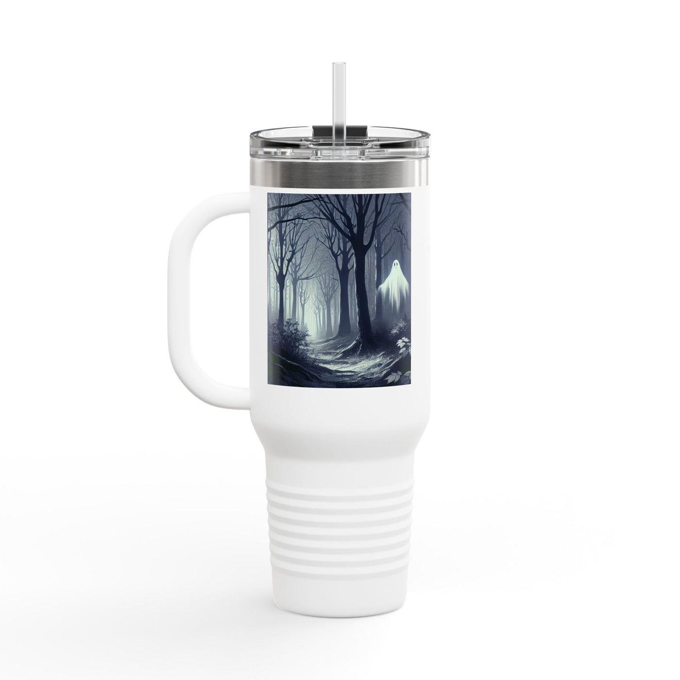 Spooky Skull Insulated Travel Mug | 40oz | Halloween Coffee Cup, Unique Gift for Goth Lovers, Ice Water Tumbler, Reusable Drinkware