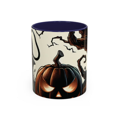 Halloween Pumpkin Accent Coffee Mug - Spooky Decor, Autumn Gift, Hot Beverage Cup, Halloween Party, Cozy Vibe