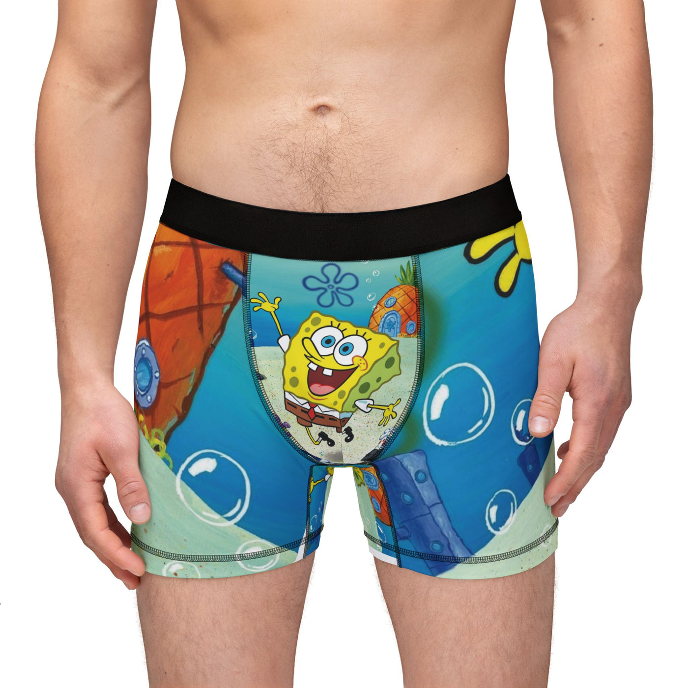 SpongeBob SquarePants Men's Boxers, Fun Underwear for Fans, Gift for Birthdays, Beach Days, or Animation Lovers
