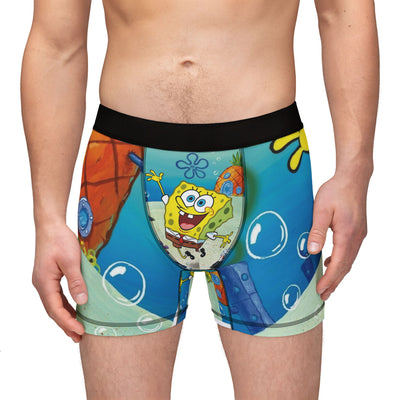 SpongeBob SquarePants Men's Boxers, Fun Underwear for Fans, Gift for Birthdays, Beach Days, or Animation Lovers
