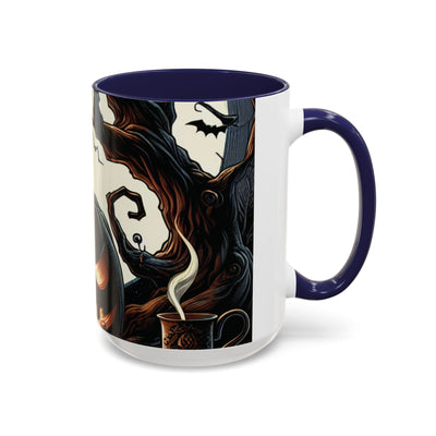 Halloween Pumpkin Accent Coffee Mug - Spooky Decor, Autumn Gift, Hot Beverage Cup, Halloween Party, Cozy Vibe