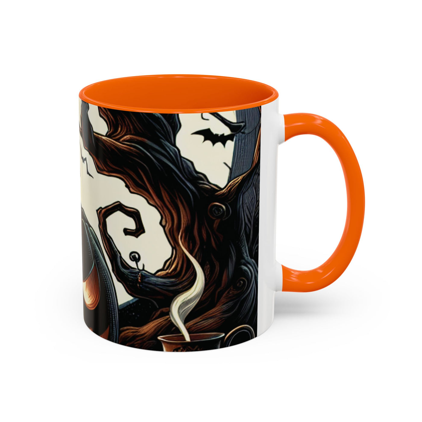Halloween Pumpkin Accent Coffee Mug - Spooky Decor, Autumn Gift, Hot Beverage Cup, Halloween Party, Cozy Vibe