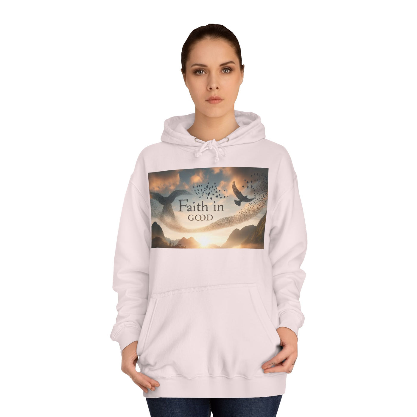 Spiritual Love College Hoodie, Unisex Hoodie, Faith Apparel, Inspirational Gifts, Cozy College Wear, God Love Hoodie