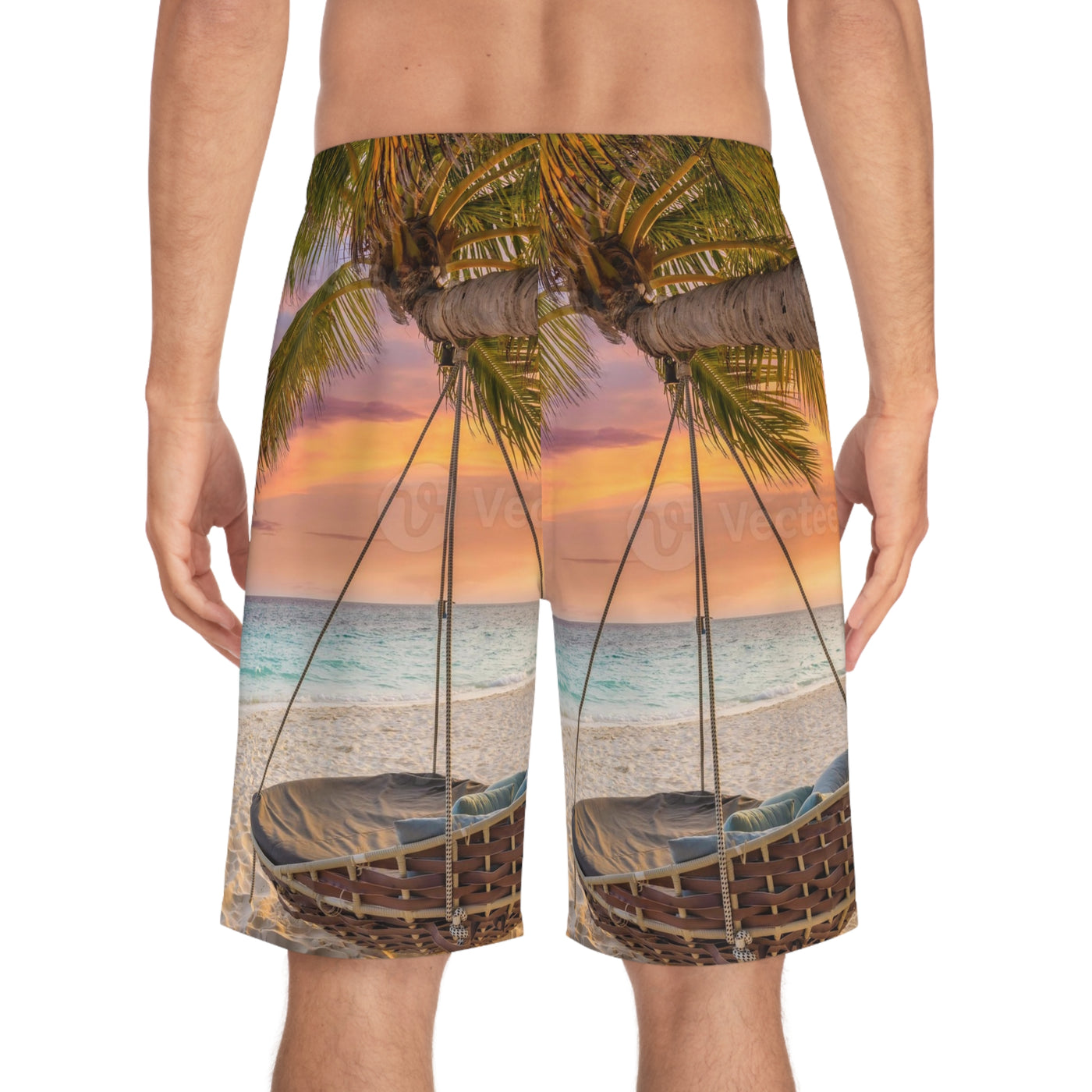 Tropical Beach Board Shorts for Men | Summer Swimwear, Vacation Shorts, Relaxed Beachwear, Beach Day Essential, Gift for Him