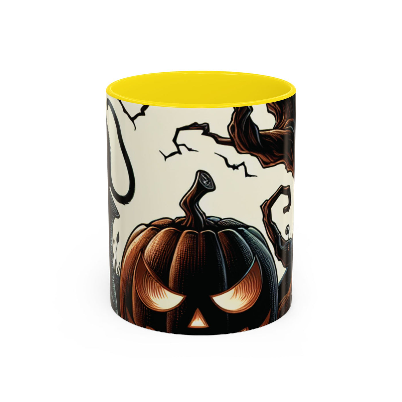 Halloween Pumpkin Accent Coffee Mug - Spooky Decor, Autumn Gift, Hot Beverage Cup, Halloween Party, Cozy Vibe