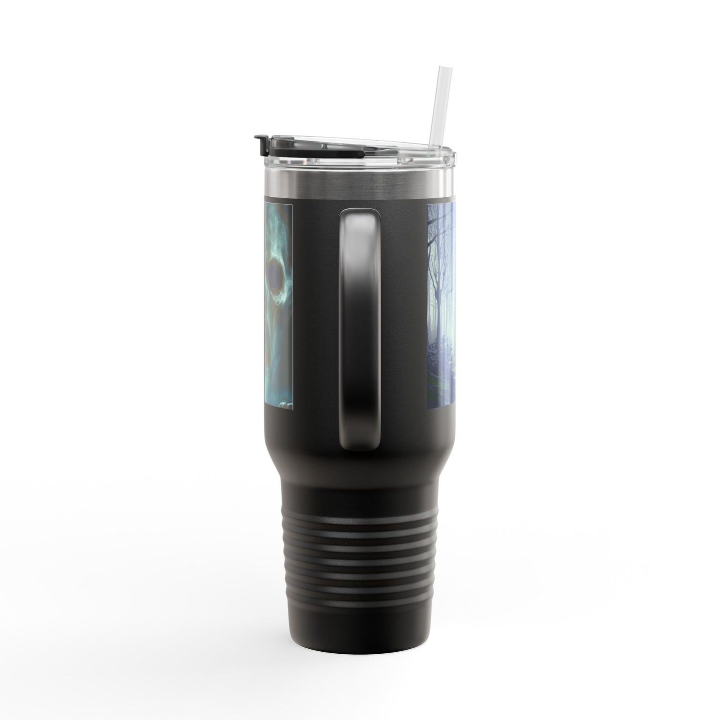 Spooky Skull Insulated Travel Mug | 40oz | Halloween Coffee Cup, Unique Gift for Goth Lovers, Ice Water Tumbler, Reusable Drinkware