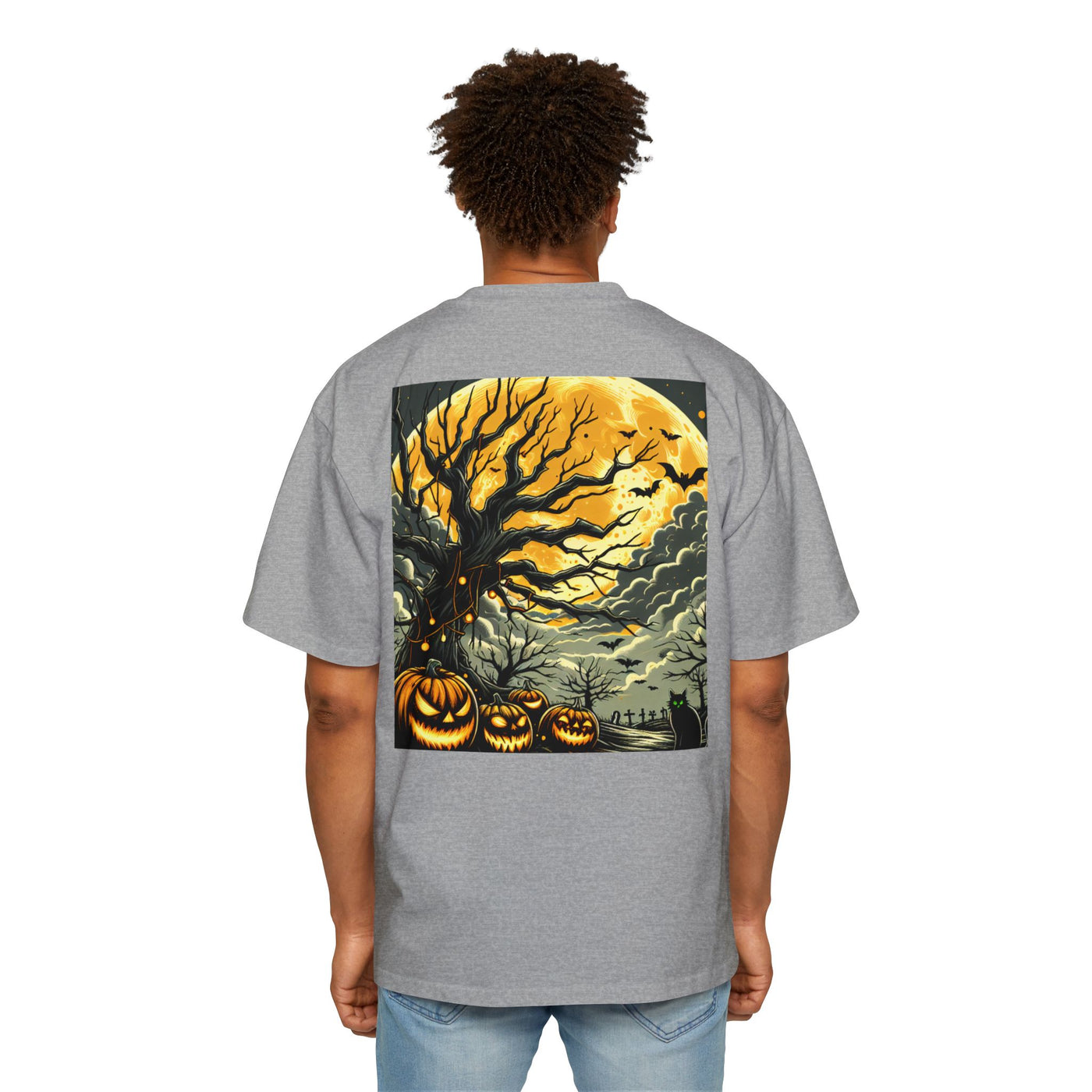 Stylish Halloween Oversized Tee, Spooky, Halloween Apparel, Unisex T-shirt, Trick-or-Treat Shirt, Autumn Fashion, Gift for Him