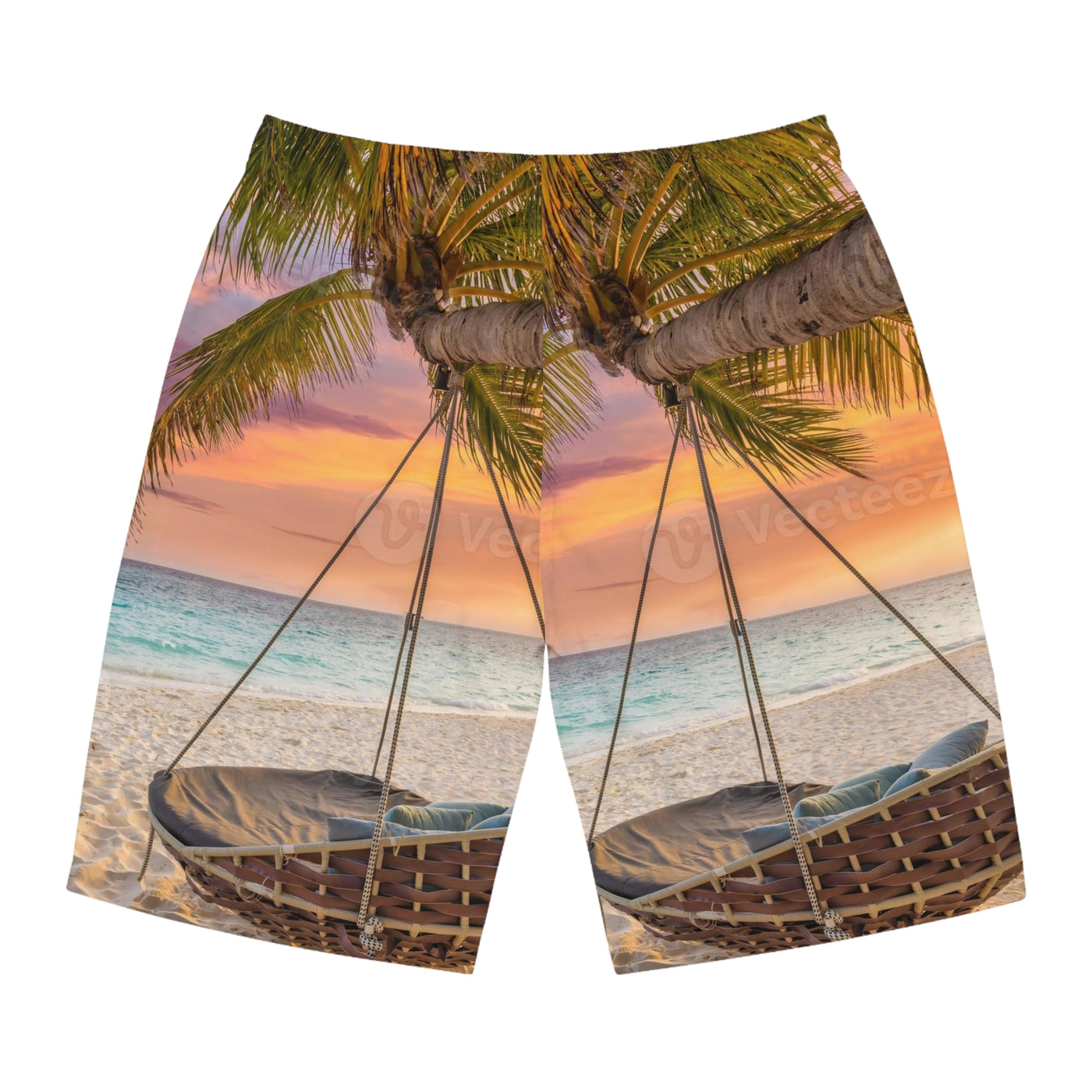 Tropical Beach Board Shorts for Men | Summer Swimwear, Vacation Shorts, Relaxed Beachwear, Beach Day Essential, Gift for Him