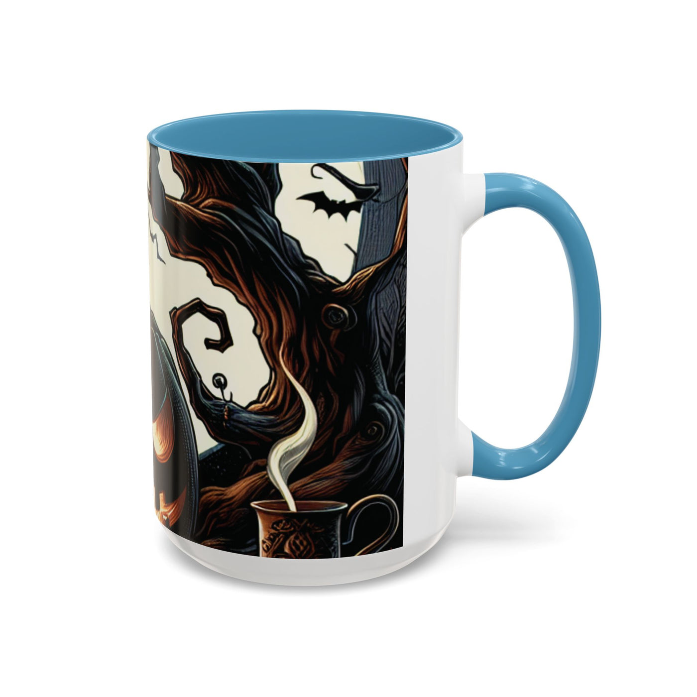 Halloween Pumpkin Accent Coffee Mug - Spooky Decor, Autumn Gift, Hot Beverage Cup, Halloween Party, Cozy Vibe