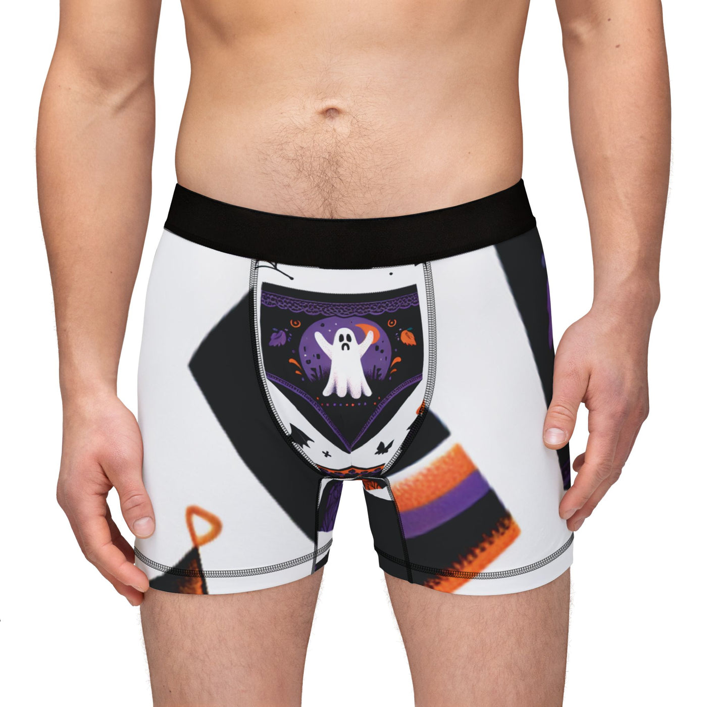 Spooky Ghost Men's Boxers, Halloween Undergarments, Funny Boxers, Ghoulish Boxer Shorts, Comfortable Sleepwear, Unique Gift
