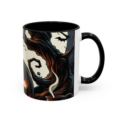 Halloween Pumpkin Accent Coffee Mug - Spooky Decor, Autumn Gift, Hot Beverage Cup, Halloween Party, Cozy Vibe