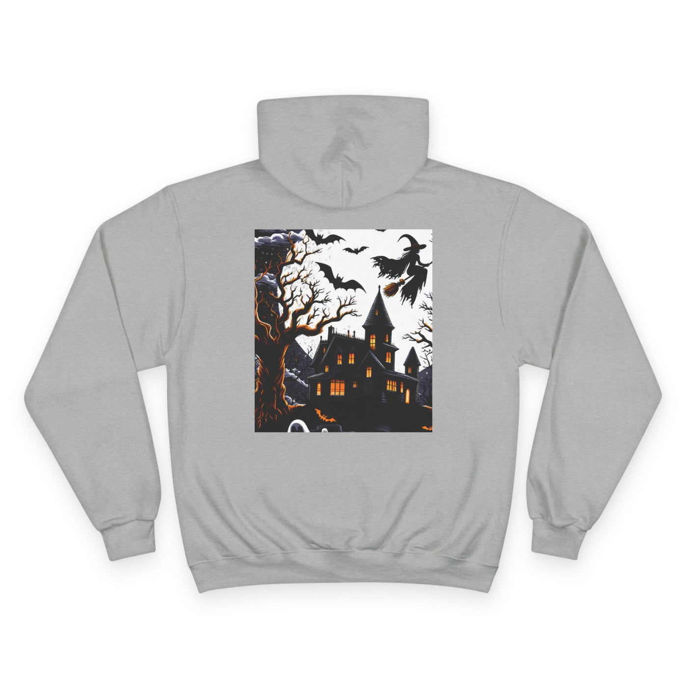 Halloween Champion Hoodie, Spooky Sweatshirt, Fall Fashion, Cozy Gift, Unisex Hoodie, Ghost and Pumpkin Design