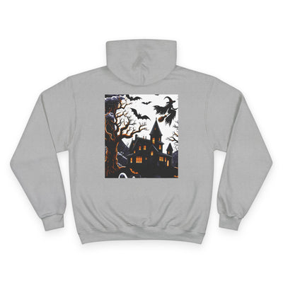 Halloween Champion Hoodie, Spooky Sweatshirt, Fall Fashion, Cozy Gift, Unisex Hoodie, Ghost and Pumpkin Design