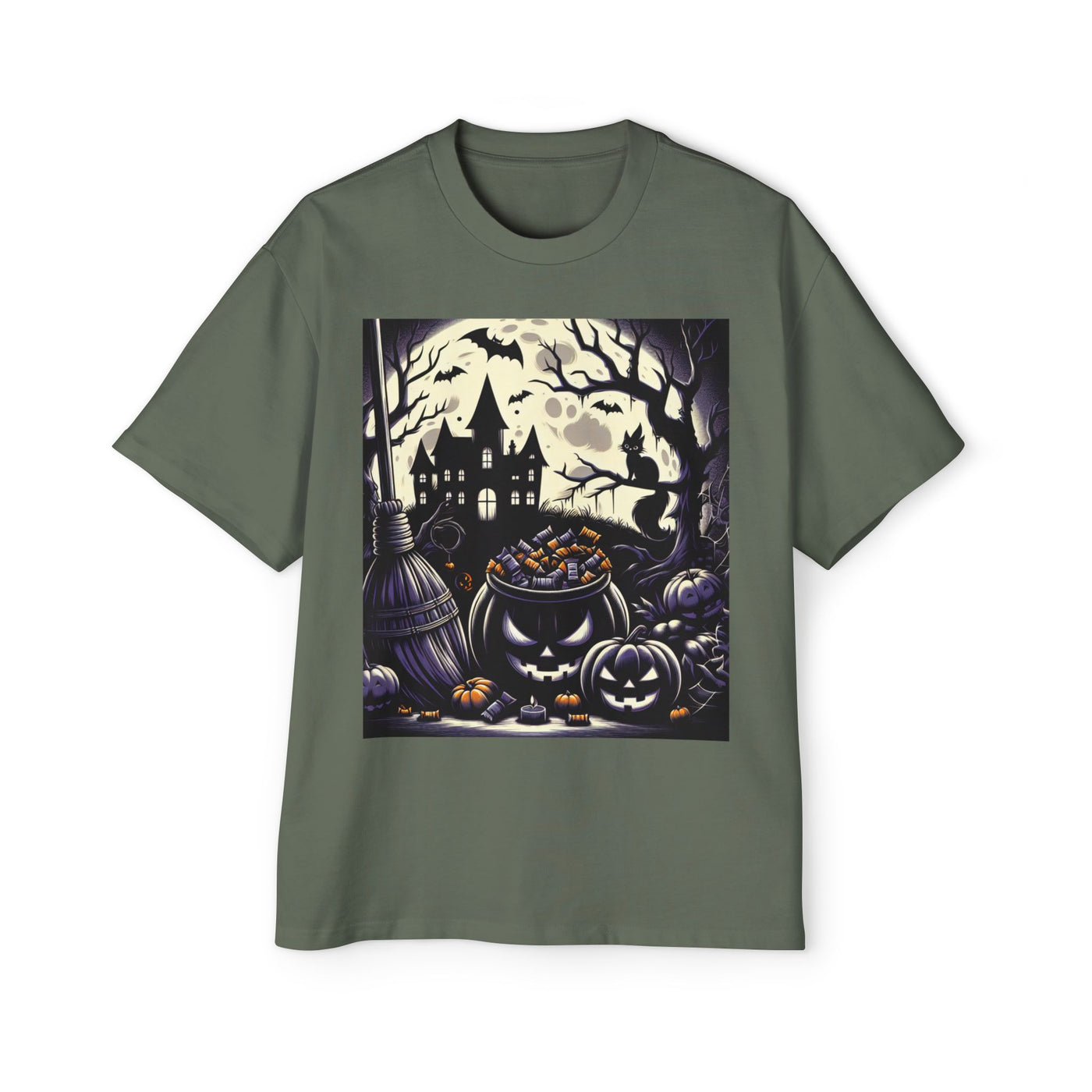 Stylish Halloween Oversized Tee, Spooky, Halloween Apparel, Unisex T-shirt, Trick-or-Treat Shirt, Autumn Fashion, Gift for Him