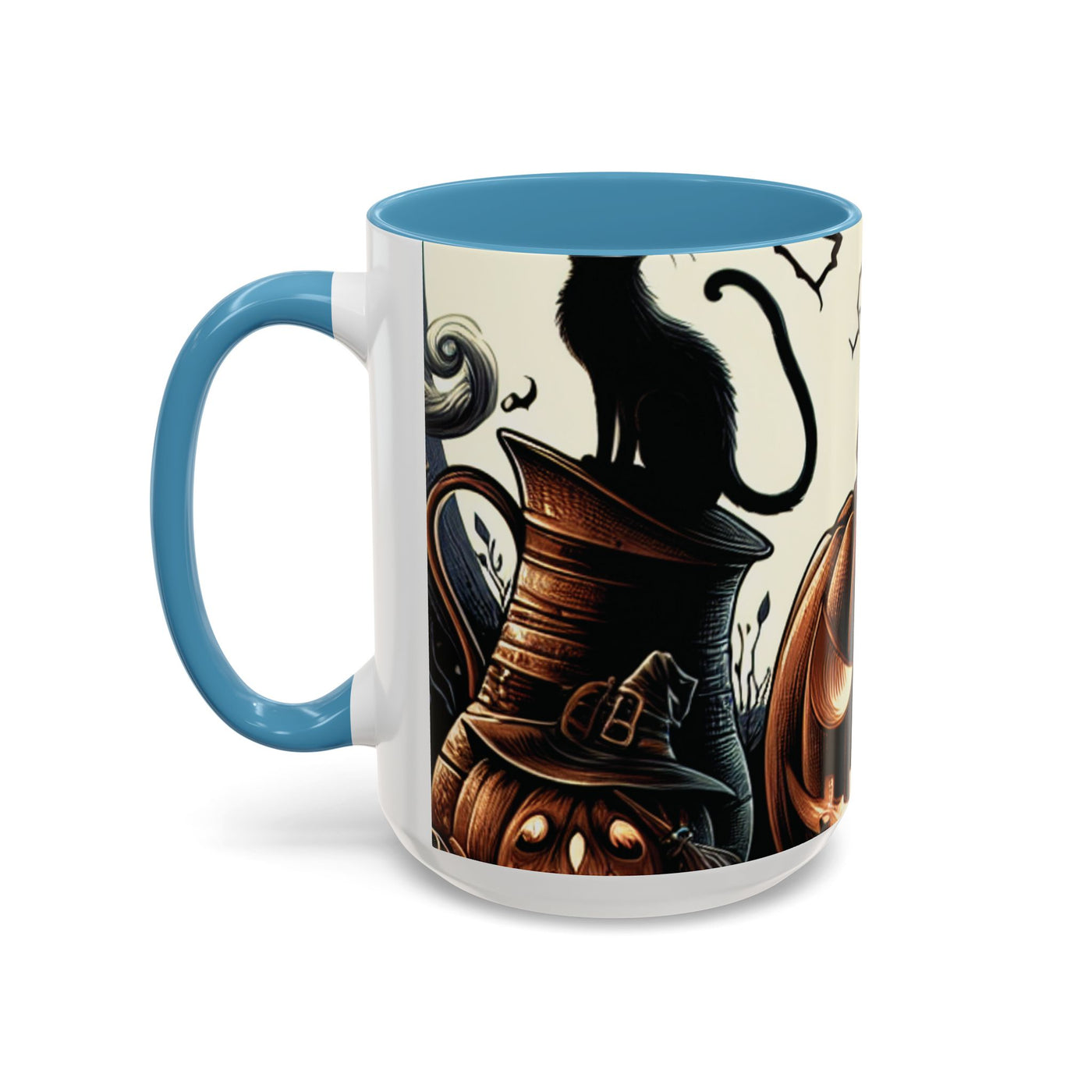 Halloween Pumpkin Accent Coffee Mug - Spooky Decor, Autumn Gift, Hot Beverage Cup, Halloween Party, Cozy Vibe