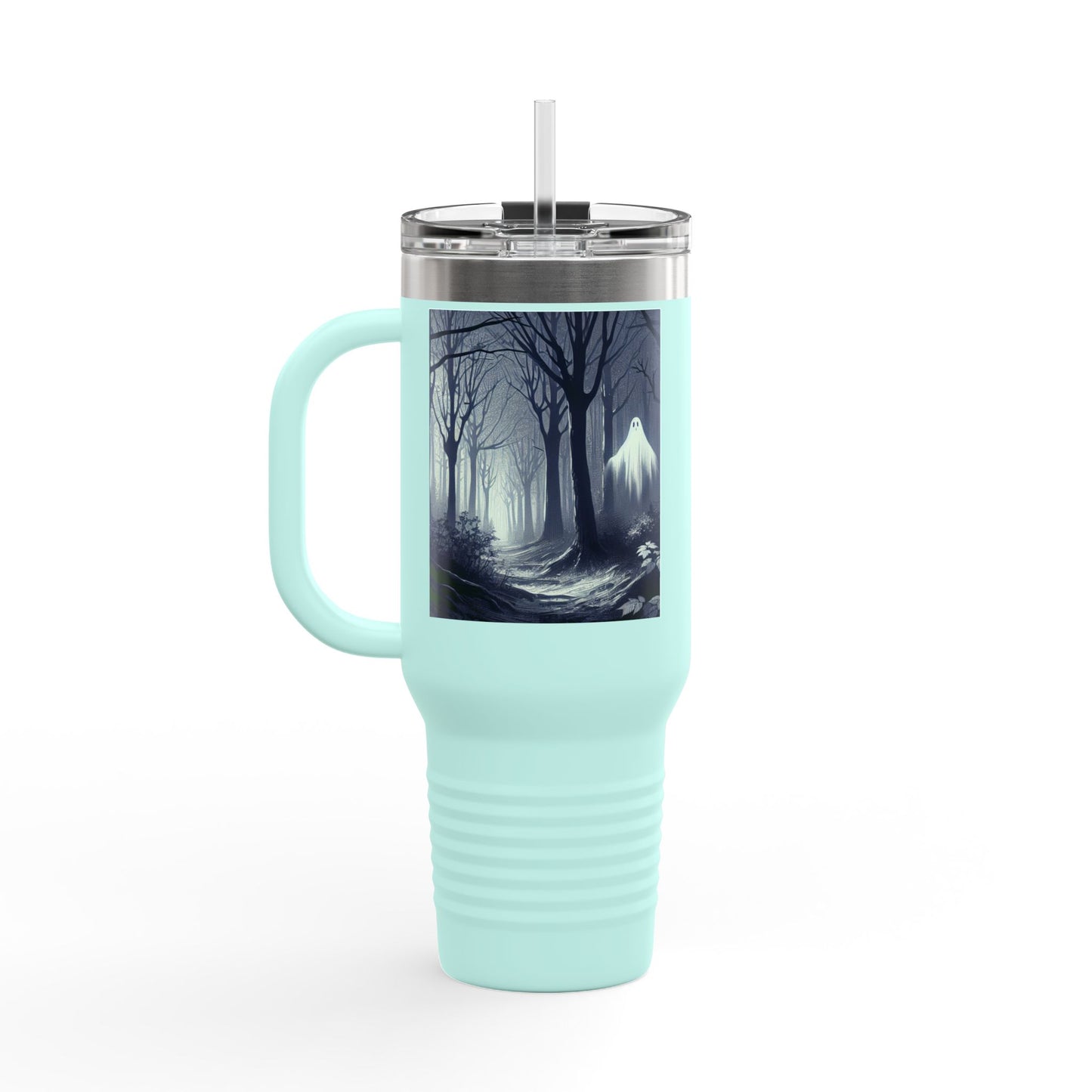 Spooky Skull Insulated Travel Mug | 40oz | Halloween Coffee Cup, Unique Gift for Goth Lovers, Ice Water Tumbler, Reusable Drinkware