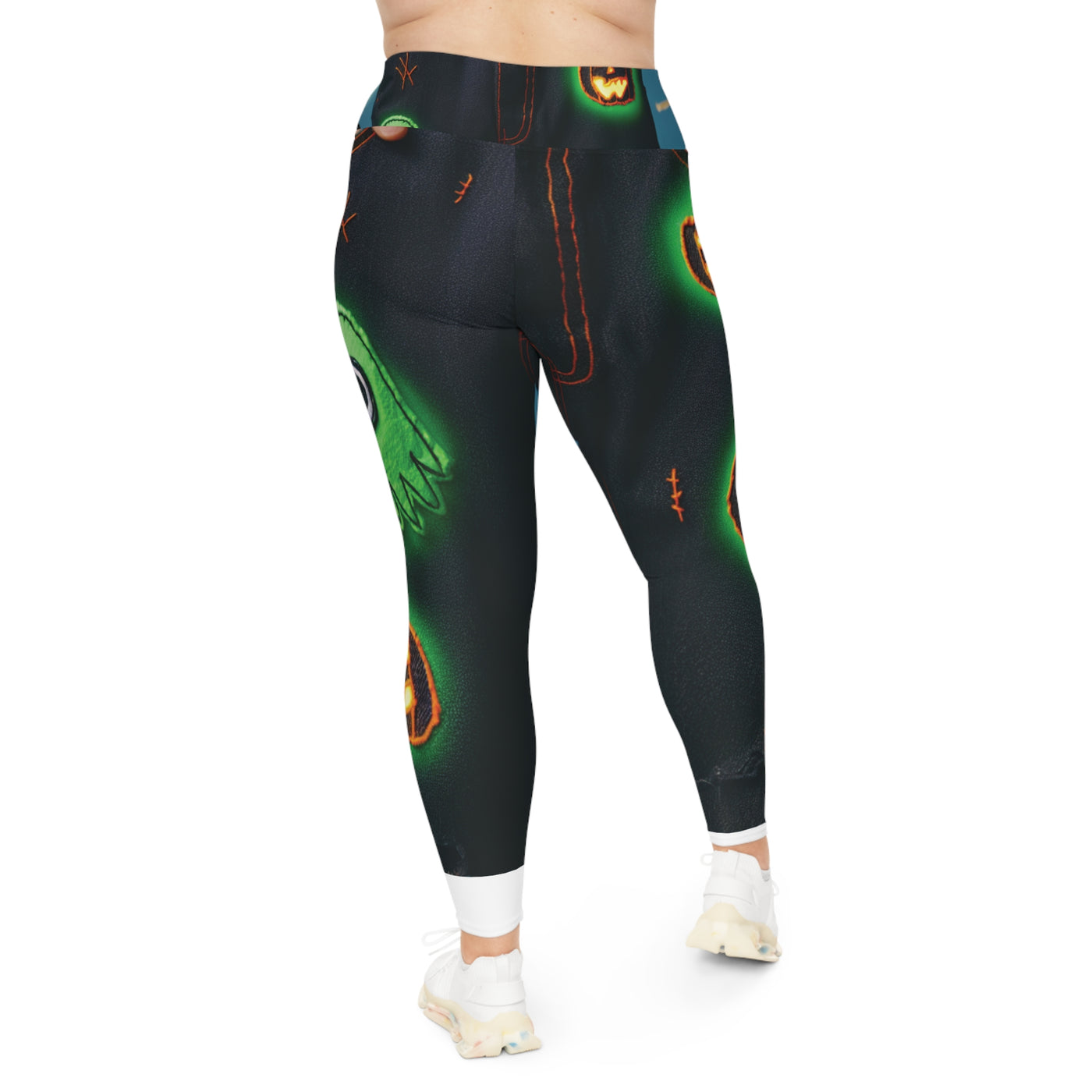 Halloween Plus Size Leggings, Spooky Leggings, Plus Size Activewear, Fall Fashion, Comfortable Fitness Leggings