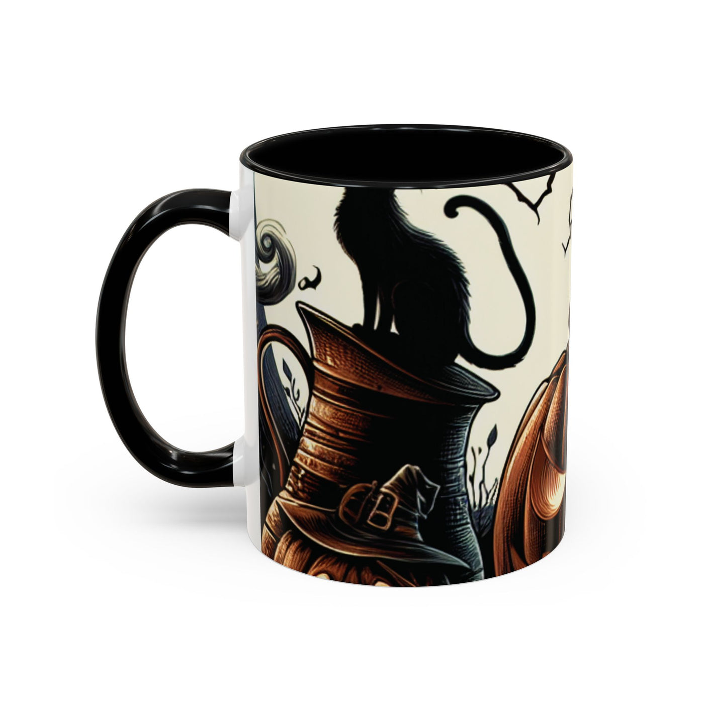 Halloween Pumpkin Accent Coffee Mug - Spooky Decor, Autumn Gift, Hot Beverage Cup, Halloween Party, Cozy Vibe