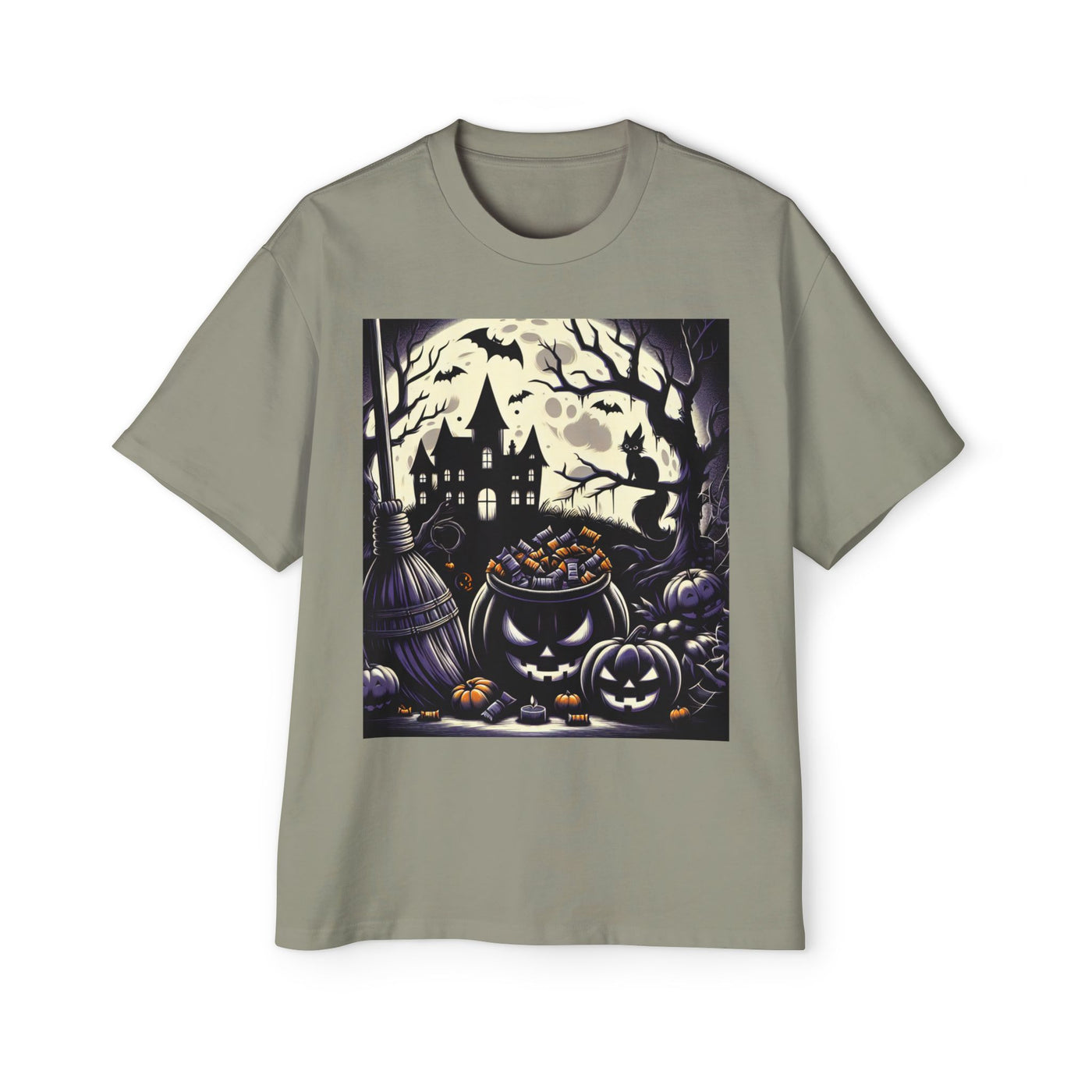 Stylish Halloween Oversized Tee, Spooky, Halloween Apparel, Unisex T-shirt, Trick-or-Treat Shirt, Autumn Fashion, Gift for Him