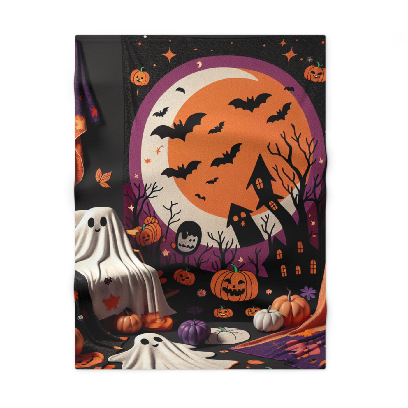 Halloween Baby Blanket, Soft Fleece Blanket, Cozy Nursery Decor, Fall Baby Gift, Halloween Decoration