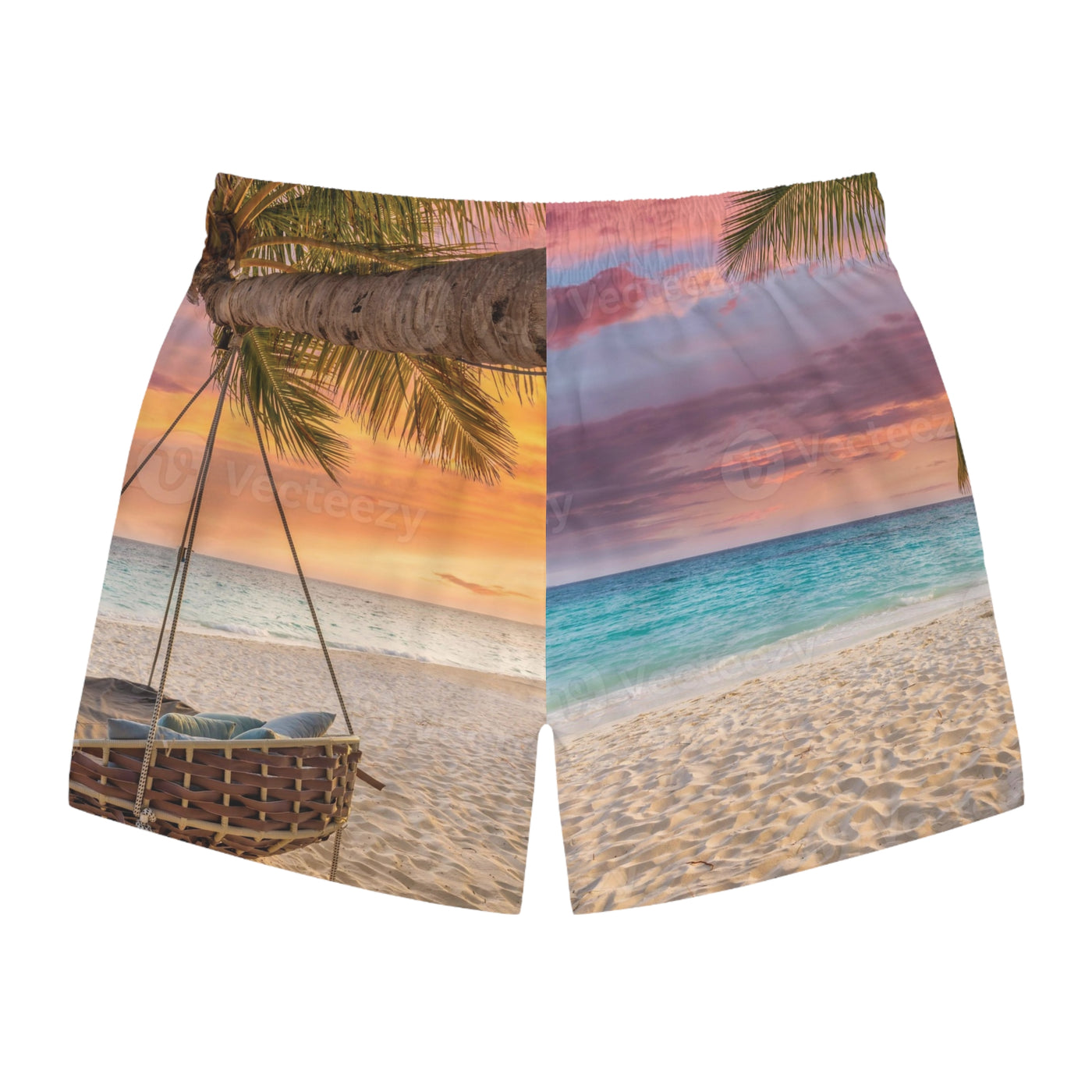 Tropical Print Swim Trunks, Beachwear for Summer, Vacation Ready Swim Shorts, Casual Beach Day Trunks, Perfect for Pool Parties